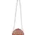 Gala Embellished Faux Silk Round Clutch Red & White