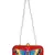 Adorn Embellished Faux Silk Clutch Red & multi