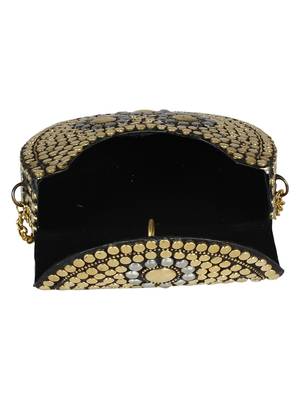 Jewel Mosaic Metal Clutch Gold and Siver 5