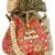 Lotus Embroidered Faux Silk Potli Pink & Gold