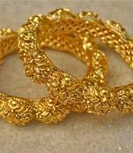 Rajwadi Gold Crafted Kada Bangles
