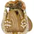 Lotus Embellished Faux Silk Potli Gold