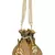 Lotus Embellished Faux Silk Potli Gold