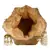 Lotus Embellished Faux Silk Potli Gold
