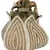 Lotus Embellished Faux Silk Potli White & Gold