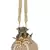 Lotus Embellished Faux Silk Potli White & Gold