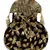 Lotus Embroidered Velvet Potli Black & Gold