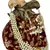 Lotus Embroidered Velvet Potli Maroon & Gold