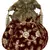 Lotus Embroidered Velvet Potli Maroon & Gold