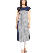 Women's Straight Crepe Kurti