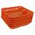 Orange Square High Grade Melamine Quarter Serving Plates ( 6 inches x 6 inches ) - Set of 6