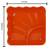 Orange Square High Grade Melamine Quarter Serving Plates ( 6 inches x 6 inches ) - Set of 6