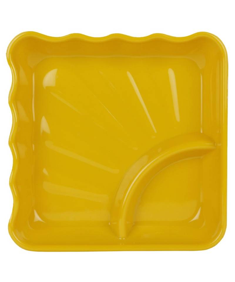 Yellow Square High Grade Melamine Quarter Serving Plates ( 6 inches x 6 inches ) - Set of 12