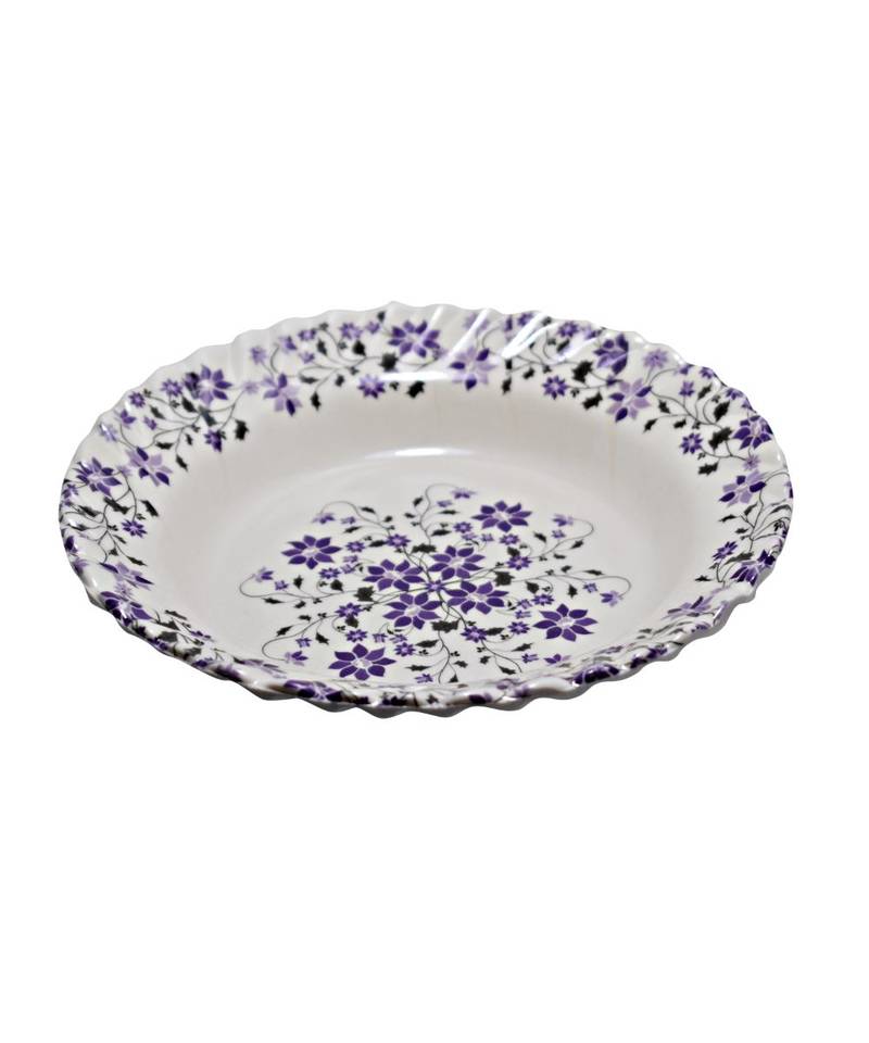 White Heavy Round High Grade Melamine Quarter Serving Plates ( 7 inches Diameter ) - Set of 6