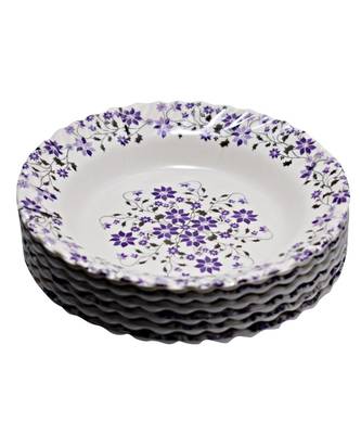 White Heavy Round High Grade Melamine Quarter Serving Plates ( 7 inches Diameter ) - Set of 6 3