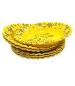 Yellow Heavy Round High Grade Melamine Quarter Serving Plates ( 7 inches Diameter ) - Set of 6