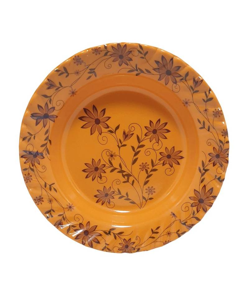 Orange Heavy Round High Grade Melamine Quarter Serving Plates ( 7 inches Diameter ) - Set of 12