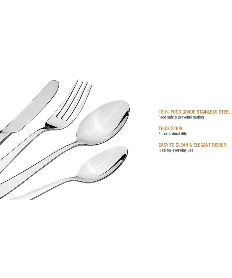 24 Pieces Stainless Steel High Grade Cutlery Set ( 6 Table Spoon, 6 Knifes , 6 Tea Spoons & 6 Forks )