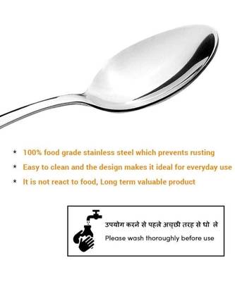 12 Pieces Stainless Steel High Grade Dinner Spoon Set 2