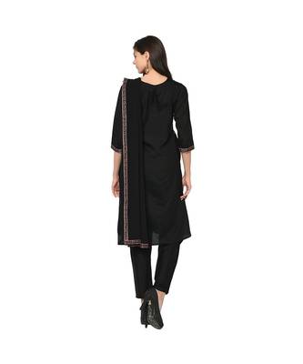 Women's Black Color A-Line Digital Print Kurta Palazzo Set 3