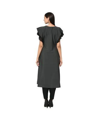 Women's Grey Color Flared Foil Print Kurta 3