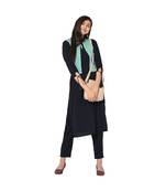 Women's Navy Blue Color Straight Digital Print Kurti