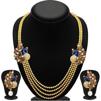Gold pearl jewellery-combo 3