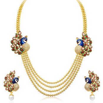Gold pearl jewellery-combo 4