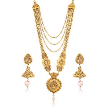 Gold diamond necklace-sets 1