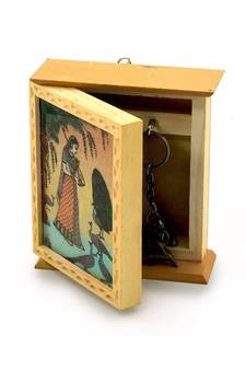 Rajasthani Gemstone Painting Key Holder Box -118