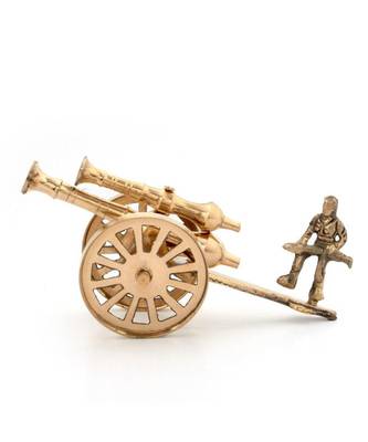 Brass Rajasthani Canon Handicraft Home Decor -147 1