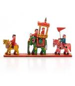 Royal Maharaja Procession Wood Handicraft Item 204