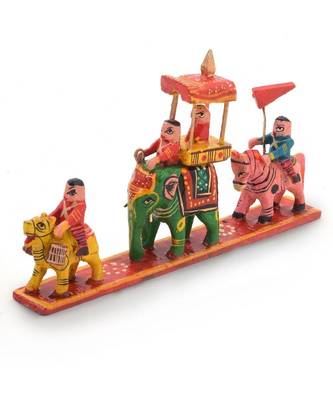 Royal Maharaja Procession Wood Handicraft Item 204 2