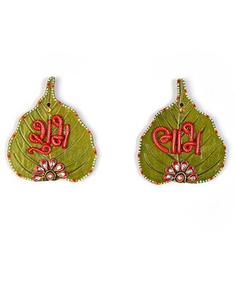 Designer Paan Shape Shubh Labh Door Hanging 253 1