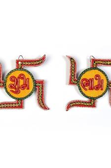 Unique Kundan Swastik Shubh Labh Door Hanging 254