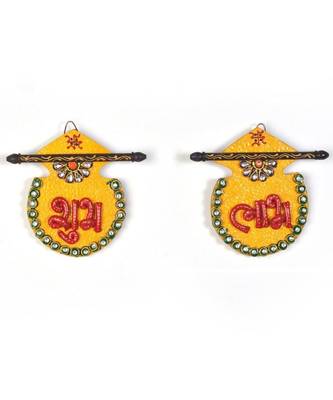Designer Kundan Matki Shubh Labh Door Hanging 255 1