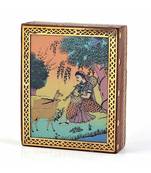 Meera Gemstone Painting Wooden Jewelry Box 257