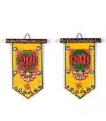 Wooden Crafted Unique Shubh Labh Door Hangings 275