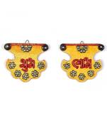 Kundan Work Fan Shape Shubh Labh Door Hangings 276