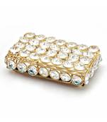 Traditional Unique Designer Brass Crystal Box 280