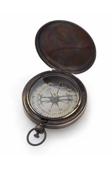 Push button Anchor Style Black Nautical Compass 283