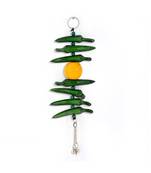 Lemon Green Chilly Wall Hanging in White Metal 285