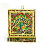 Meenakari Artwork 3 Key Stand in White Metal 286
