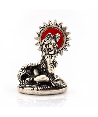 White Metal Lord Ladoo Gopal Krishna Puja Idol 318 1