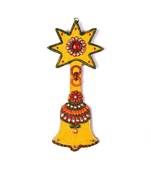 Wooden Kundan Meenakari Aarty Bell Key Stand 325