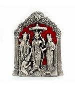 Antique Lord Ram Darbar Idol in White Metal 360