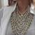 Gold Plated 7 Line Kundan Panchlada Rani Haar Necklace