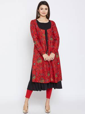 Black printed rayon ethnic-kurtis 2