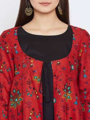 Black printed rayon ethnic-kurtis 5