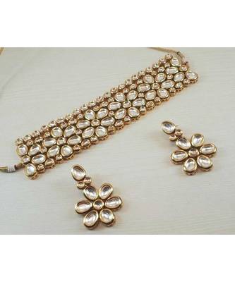 Gold Tone Kundan Choker Set 1